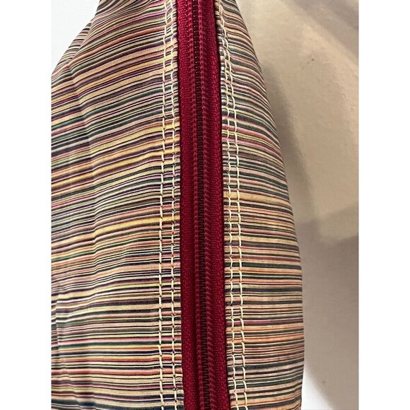 Liz Claiborne Striped Y2K Bag Colorful Leather Boho Hippie Western Retro 80s - Picture 5 of 13